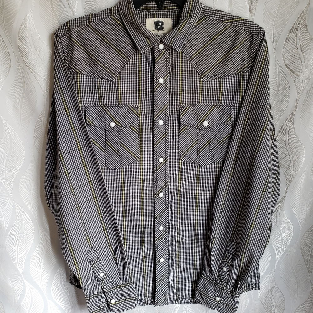 Levi's Plaid Checkered Long Sleeve Snap Button Down